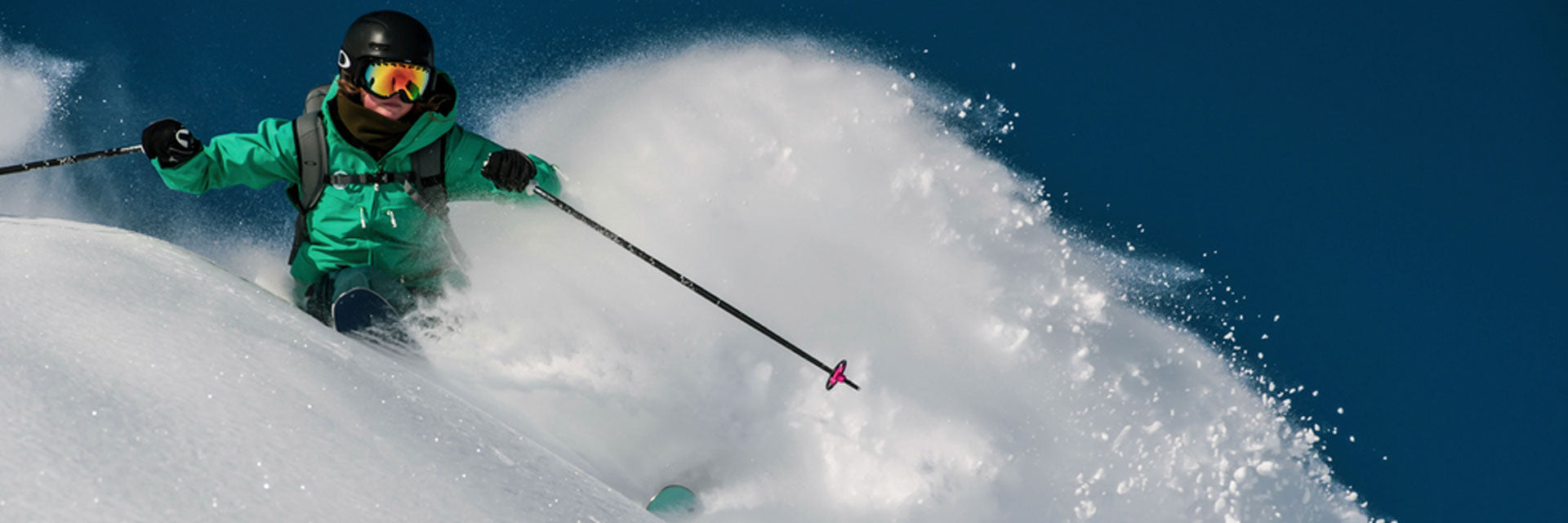 Skier wearing graphic running socks