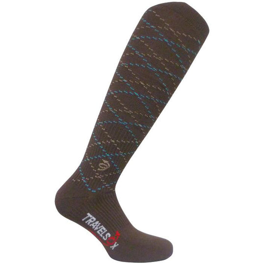 Brown Compression Sock in Argyle from Sox Solution