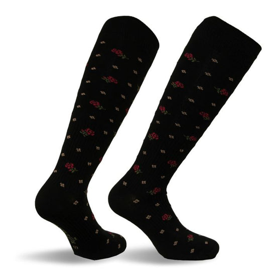 Travel Floral Compression-BLK-L