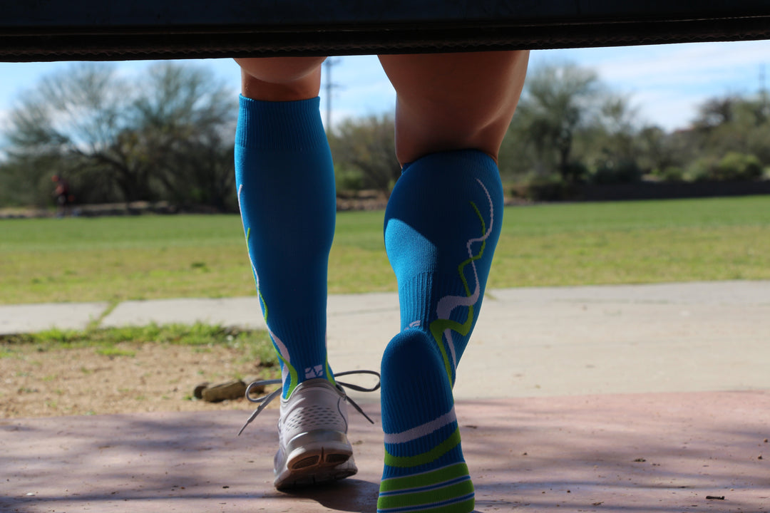 Knee-High (Over the calf) compression socks or crew compression socks