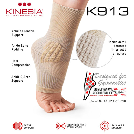 K913 KINEPOWER  Ankle Supports with shock-absorbing padding