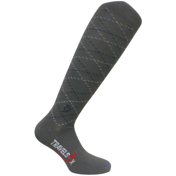 Gray Compression Sock in Argyle