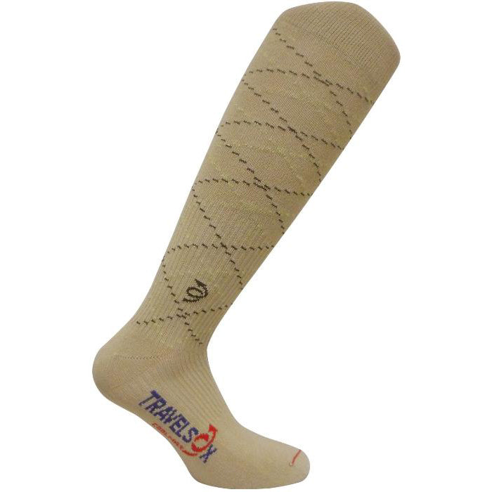 Khaki Compression Sock in Argyle