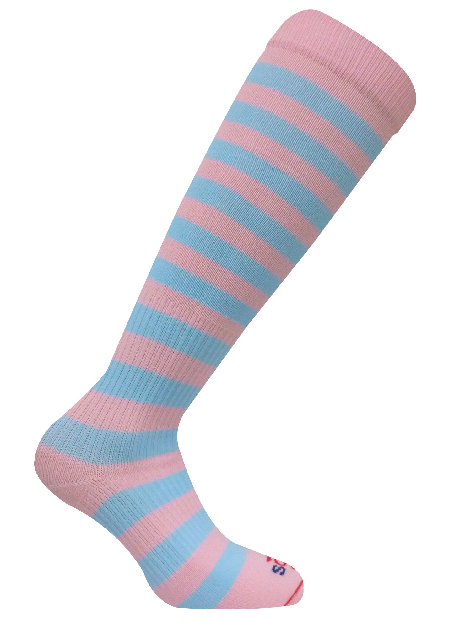 Women's Maternity Vein Care Light Compression Socks - CSN7011 -  Pink and Blue Striped
