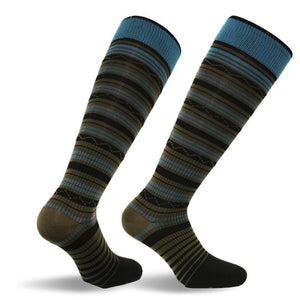 Travel Stripe Compression Socks -MOS-L