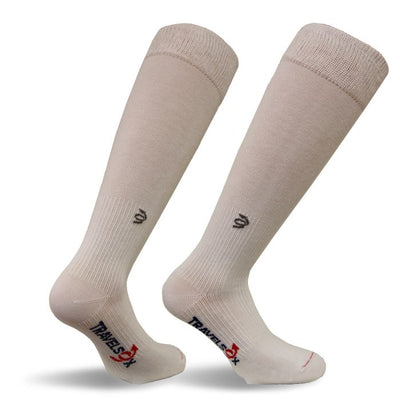 Cotton Travel Compression Sock -WHT-S