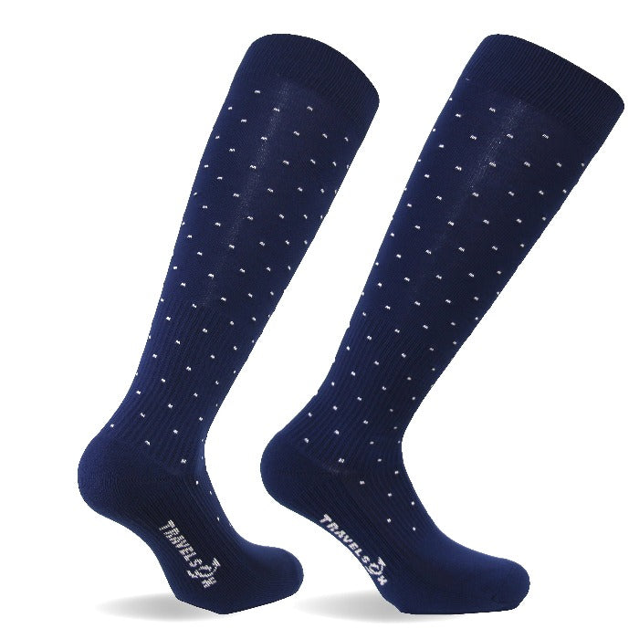 Travel Compression Socks With Soft Padding - Polka Dots