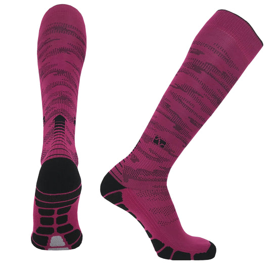 Pink and Black Camo Compression Socks